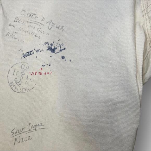 Polo Ralph Lauren Varick Slim Straight Jeans Men's 30x30 White Painted Nautical - Picture 6 of 9